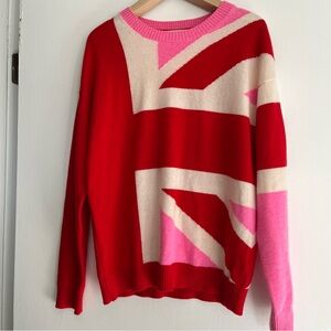 Boden women’s Lydia cashmere Union Jack jumper sweater XS